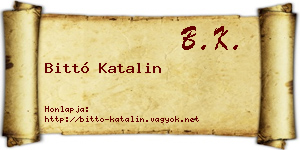 Bittó Katalin névjegykártya