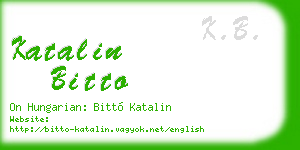 katalin bitto business card
