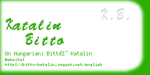 katalin bitto business card